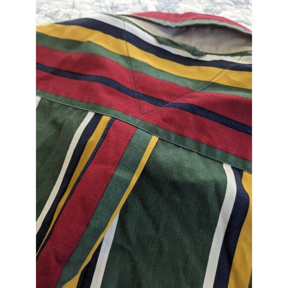 Vtg Y2K 90s Tommy Hilfiger Short Sleeve Button Shirt Multicolor Retro Men’s SZ M - Picture 10 of 11